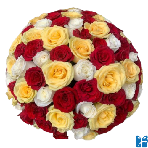 BOUQUET RED, ORANGE AND WHITE
