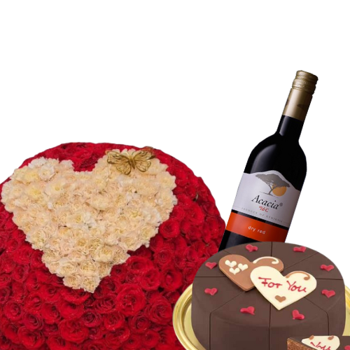 flower with cake and wine wine cake flower